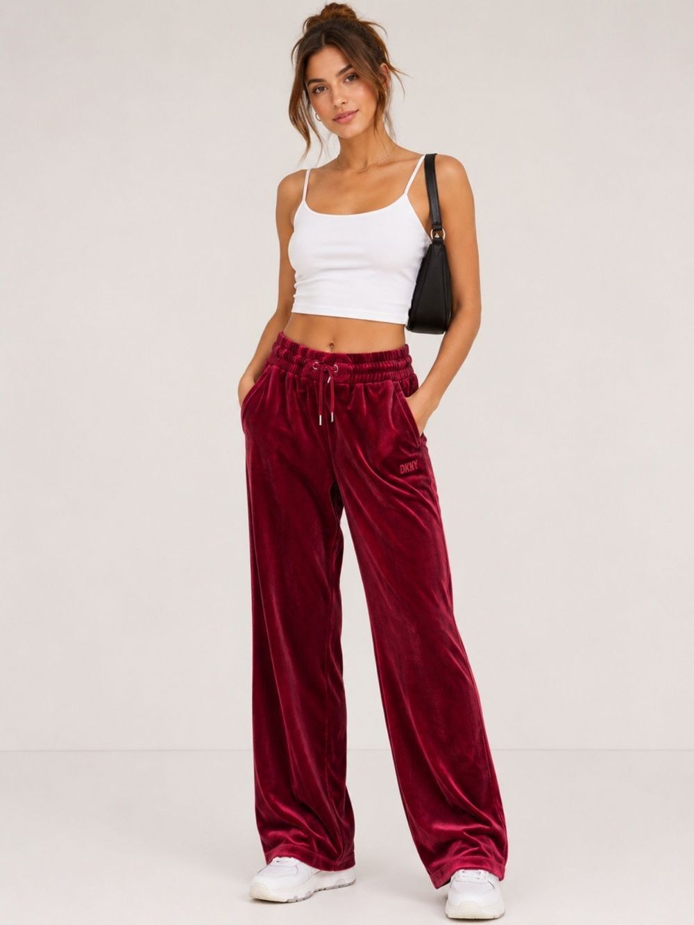 🎉5 for $45🎉 DKNY velour pants wide leg size L